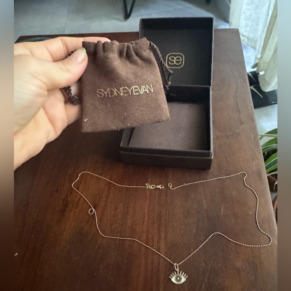 Sydney Evan 14kt Rose Gold Evil Eye Necklace MAKE OFFER